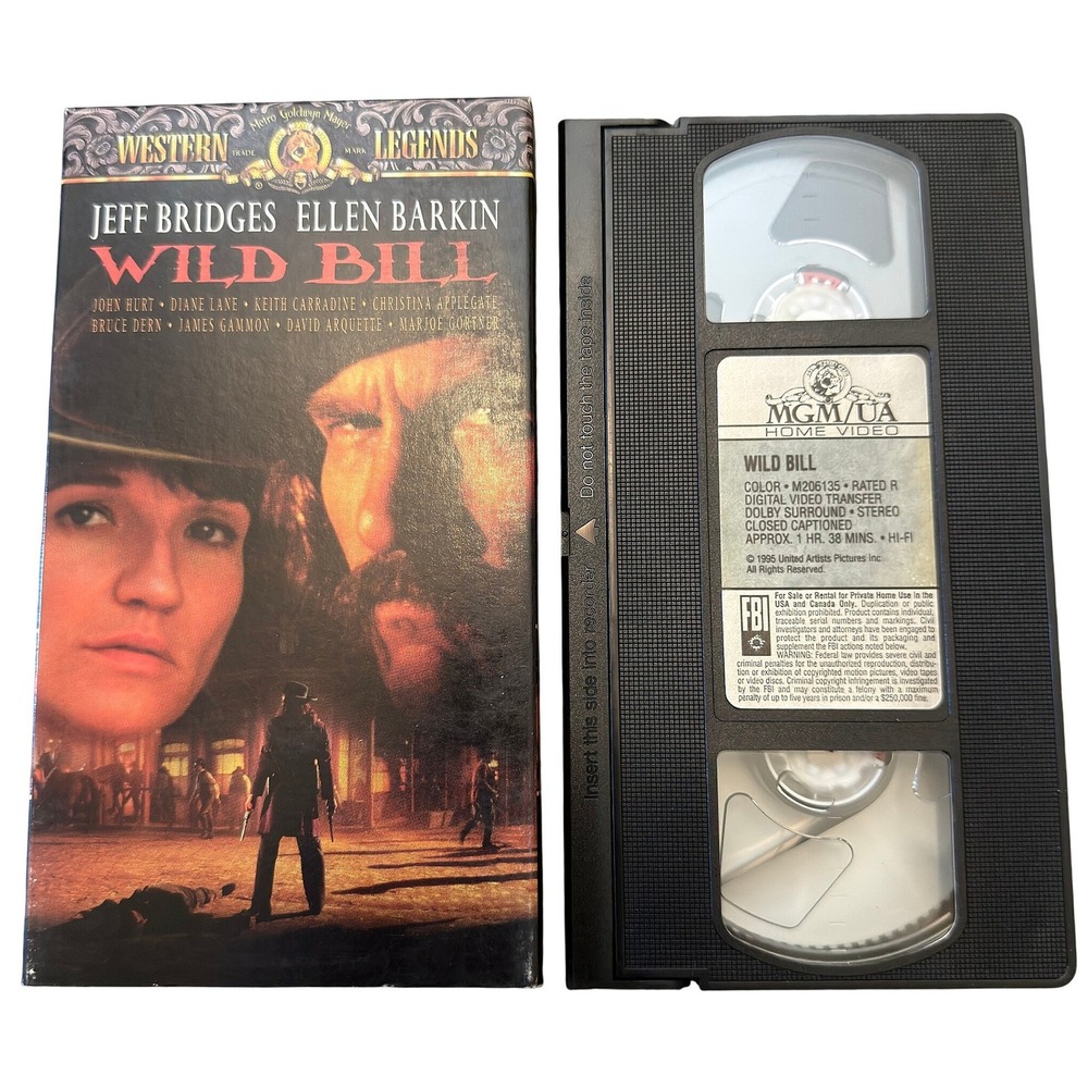 Wild Bill VHS 1995 Jeff Bridges Ellen Barkin MGM Western Legends M206135